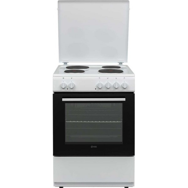 Vox EHT6020WG Κουζίνα Ηλεκτρική 65lt με Εμαγιέ Εστίες Αερόθερμη